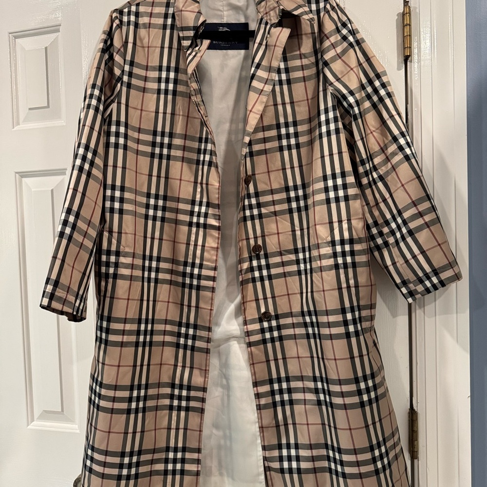 Burberry Women's Beige Check Trench Coat
